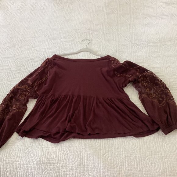 Free People Penny peplum embroidered top size XS - Picture 12 of 16